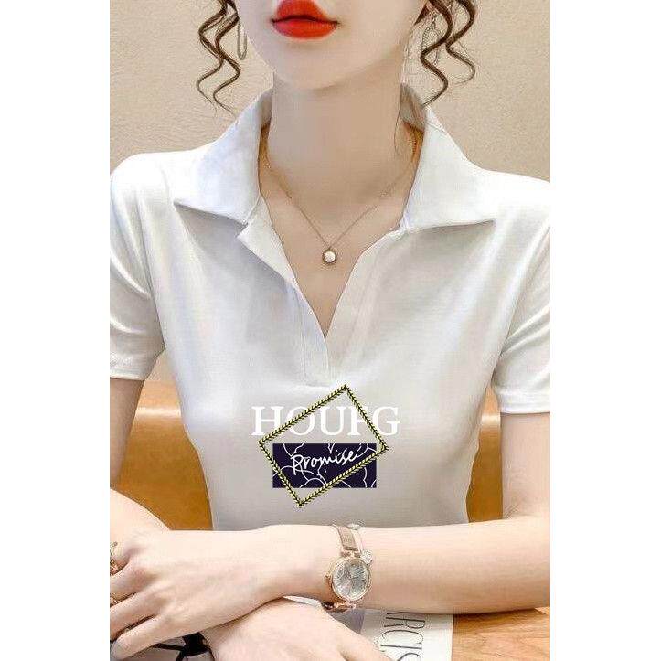 纯棉短袖t恤女夏季2024新款爆款修身小个子短款不规则体恤衫上衣
