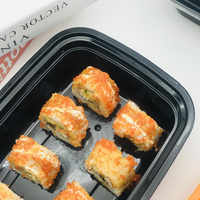 一次性塑料便当盒双层三格饭盒外卖打包餐盒美式快餐盒两层塑料饭