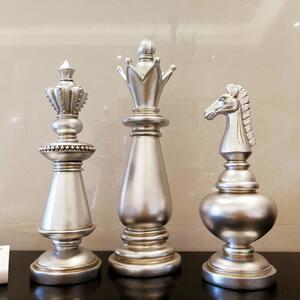欧式复古黑白国际象棋家居摆件美式家居装饰品软装书房客厅摆设