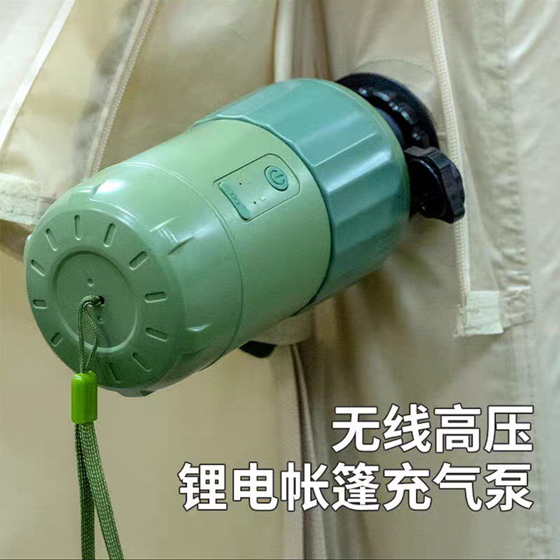 无线气柱帐篷充气泵户外露营电动便携式高压蓄电打气筒小型自动泵