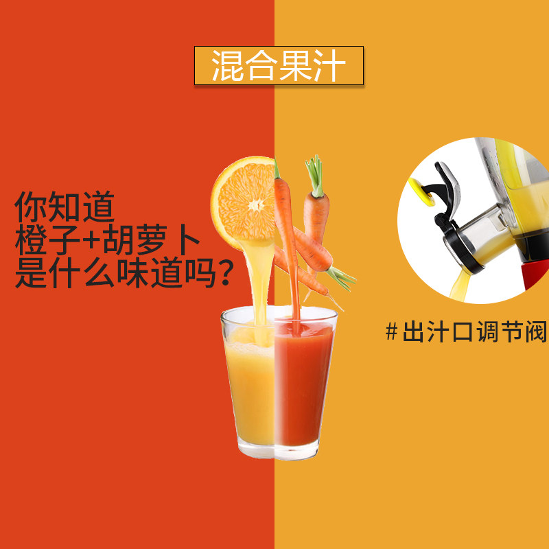 欧美爵士低速原汁机家用全自动 375型慢磨榨汁机1公升容量