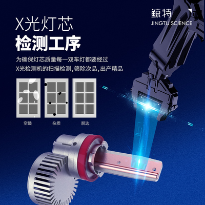 鲸特led大灯泡汽车h4远近一体车灯9005改装h11灯超亮9012专用h1