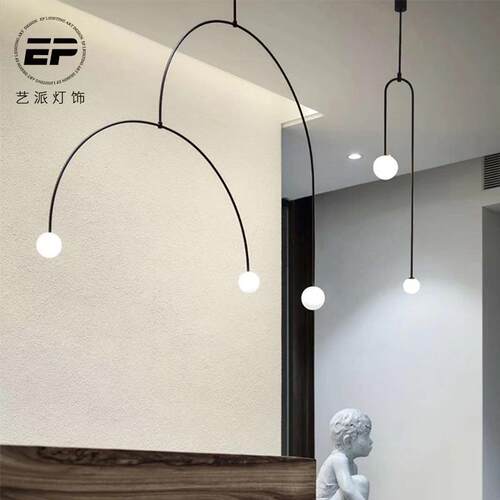 北欧风格设计师个性艺术时尚商店客厅沙发餐厅卧室床头玻璃球吊灯