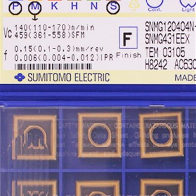 日本住友四方形数控车刀片SNMG120404 SNMG120408N EX AC630M
