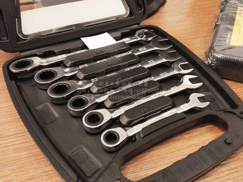 STANLEY史丹利6件套装组套英制棘开两用快扳手TS113-23C五金工具