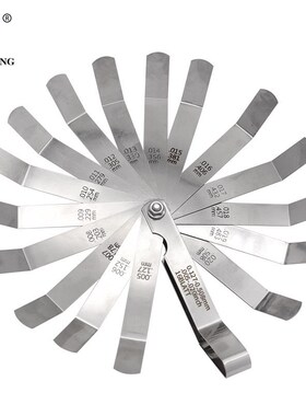 记工 塞尺间隙尺不锈钢高精度单片气门塞规厚薄规0.127-0.508MM