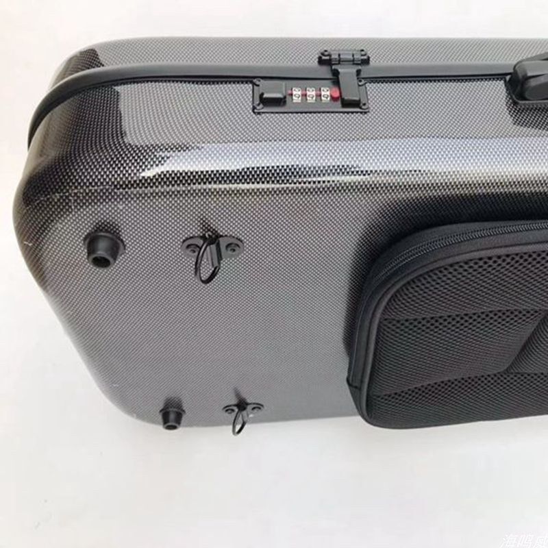 碳纤双小中提琴盒方盒子2只装谱袋双肩背包密码锁抗压航空托运4/4