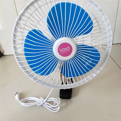 车载风扇USB插孔8寸12v24v22ov通用电动车货车大功率摇头车家两用
