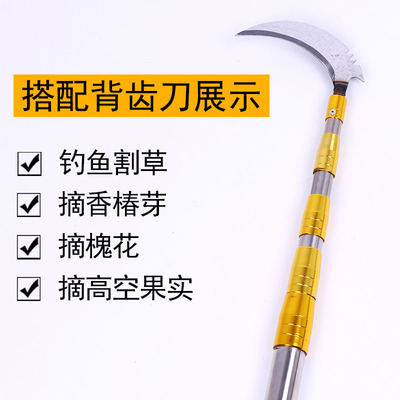 多功能不锈钢高空摘果神器摘柿子香椿四季采摘杆摘枇杷伸伸杆
