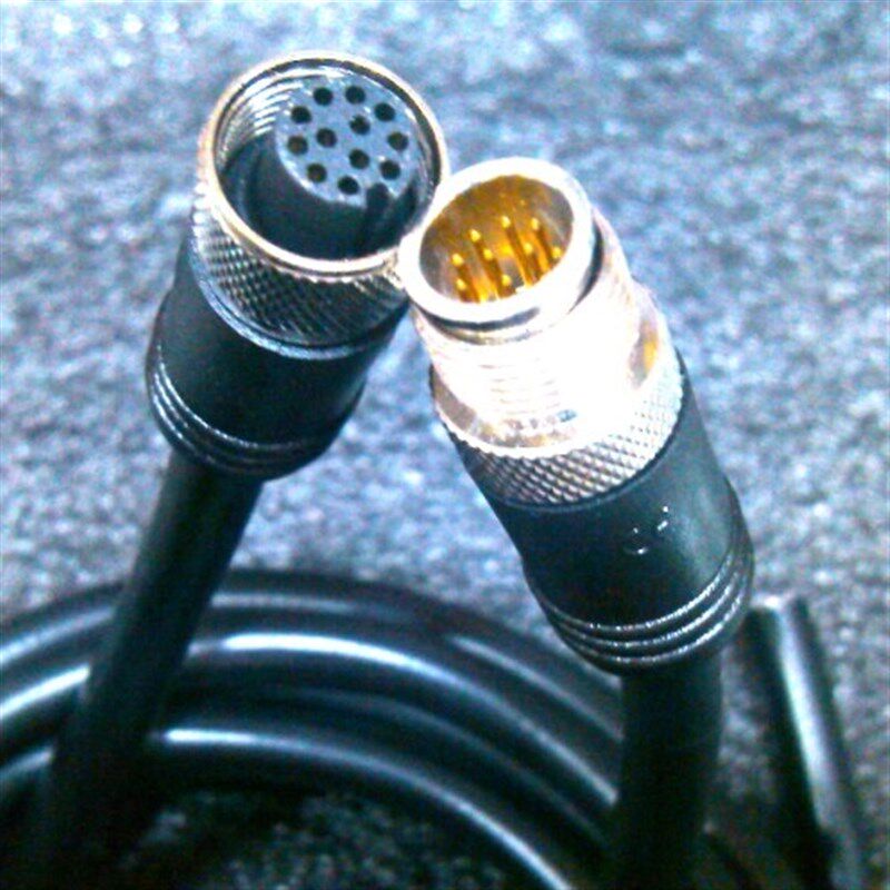 传感器插头M12-8/12孔/针  插头连接器 连接线线长2米