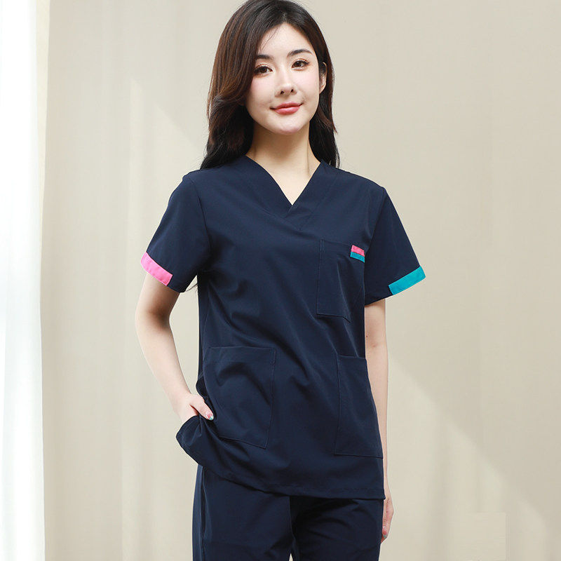弹力刷手服女口腔手术衣