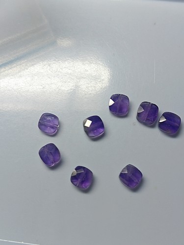 高档纯天然紫水晶方片6*6裸石钻石切面DlY饰品手工制作10颗