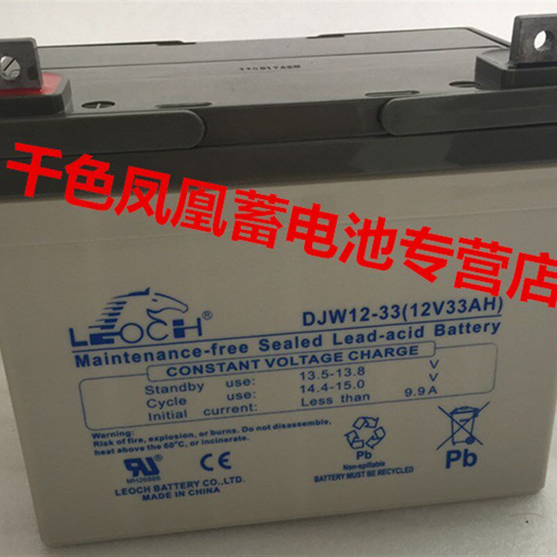 LEOCH DJW12-30 33AH 12V30AH 代步车推尘车推车电瓶 电源蓄电池