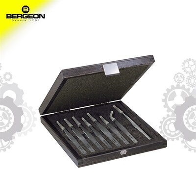 博格工具 BERGEON 7027 木盒套装镊子