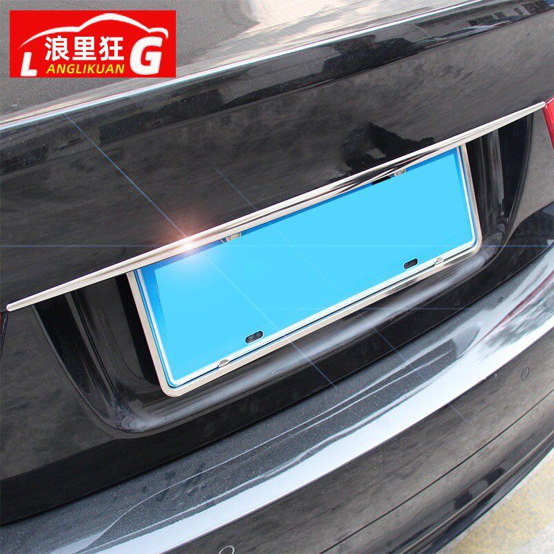 适用于宝马老3系不锈钢装饰亮条E90 328i 320i 后杠尾标改装配件