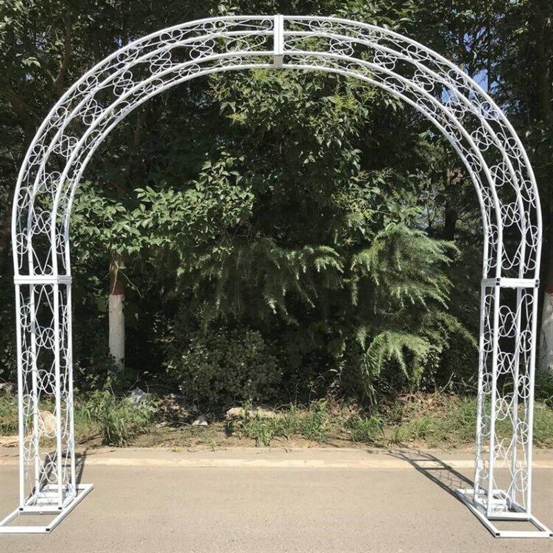 欧式拱门花架铁艺拱形爬藤架月季攀爬支架庭院鲜花绿植攀爬架户外