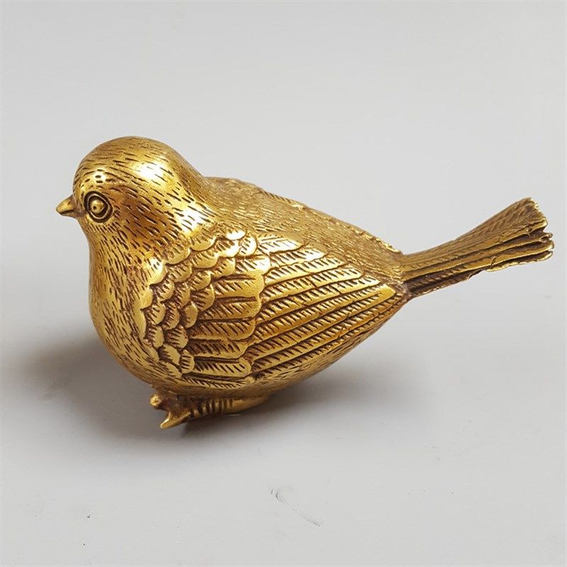 铜器工艺品纯铜家雀小鸟小麻雀摆件家居装饰礼品铜鸟书柜酒柜装饰