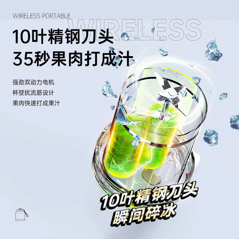 榨汁杯2024新款水果电动榨汁机小型便携式家用果汁机可碎冰炸果汁