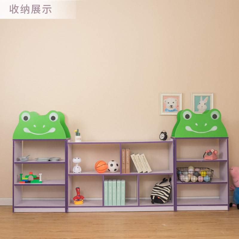 幼儿园玩具柜儿童收纳柜实木组合柜蒙氏玩具架储物柜书包柜区角柜