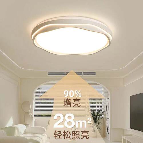 2026新款卧室灯led全光谱护眼吸顶灯奶油风花朵儿童房间中山灯具