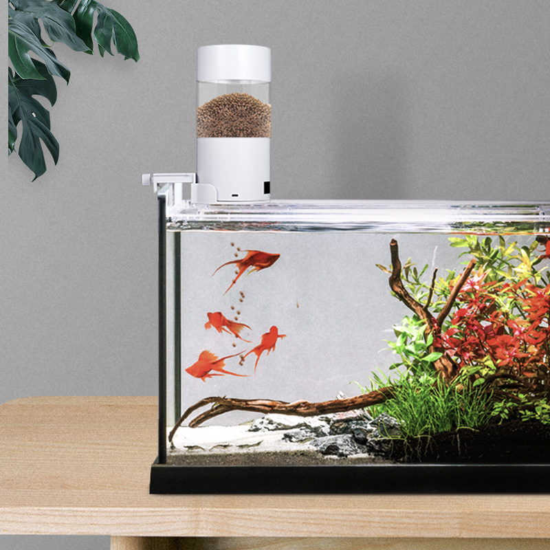 自动喂食器鱼缸智能迷你定时喂鱼器封闭式金鱼小鱼水族小型投食机