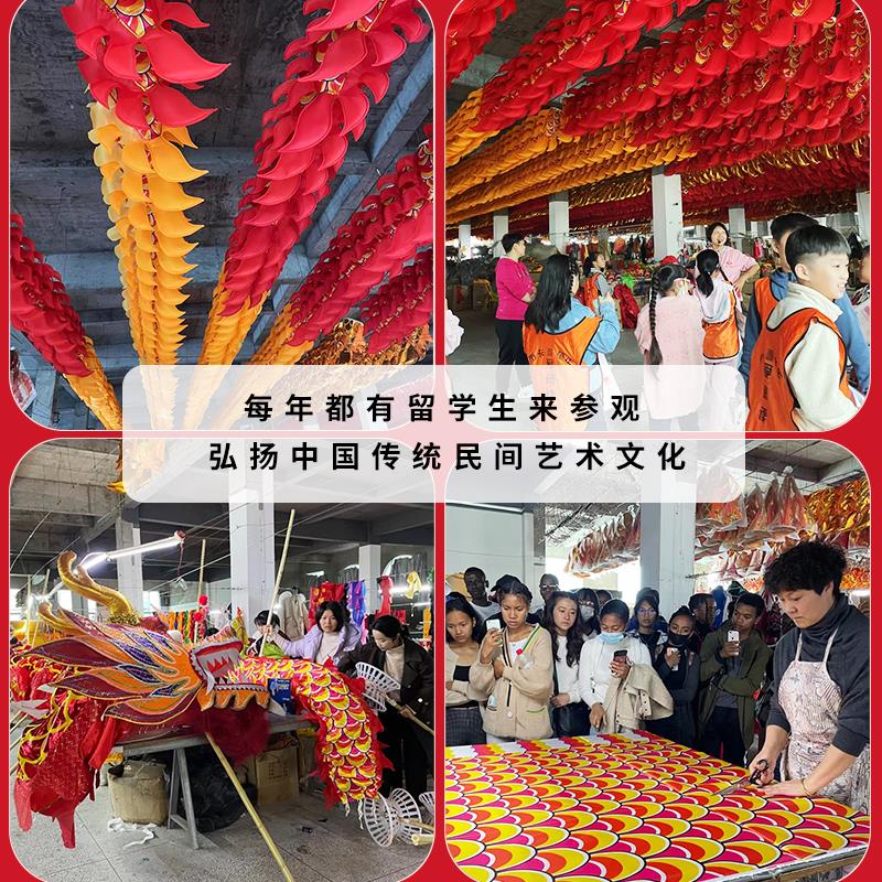 舞龙舞狮道具竞技网龙专业演出舞龙优质密度绸布舞台道具企业活动