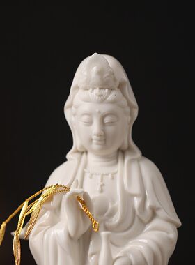 陶瓷摆件婆娑三圣神像释迦摩尼佛观音佛像地藏王菩萨站立像莲花座