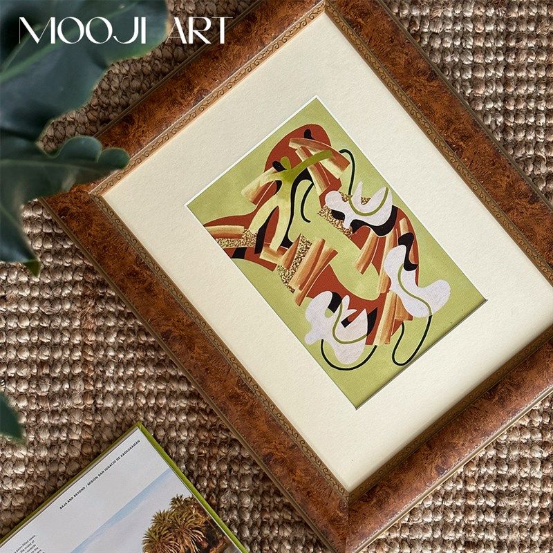 彩色的梦】木吉中古风客厅装饰画高级感玄关柜法式餐厅艺术壁画