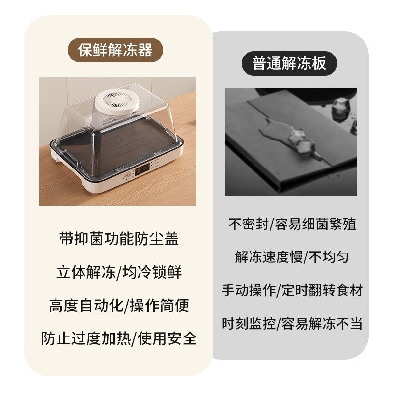 解冻神器家用快速解冻肉牛排解冻导热板恒温化冻盘保鲜解冻机器