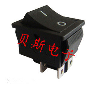 双刀船型开关KCD4-202黑色 4脚2档开关 KCD2翘板开关16A/250V