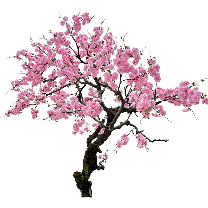 真树桃花树假树装饰室内室外许愿树商场摆设假花假桃树大型