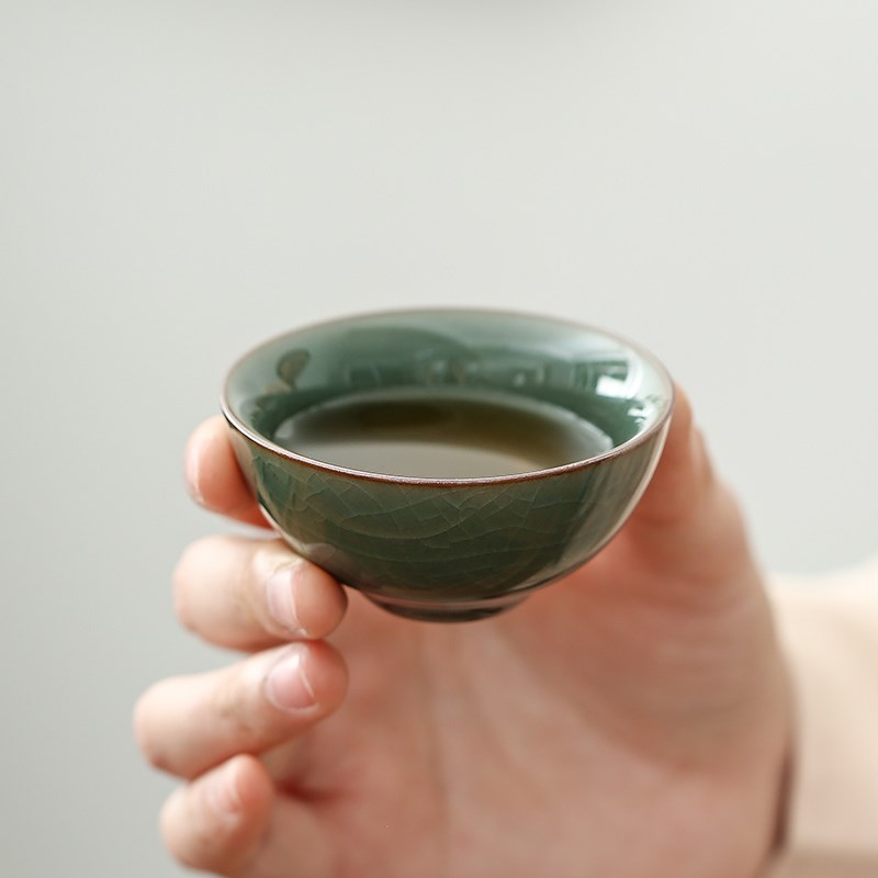 高档哥窑茶壶冰裂开片功夫茶具单壶家用陶瓷小茶壶红茶绿茶泡茶壶