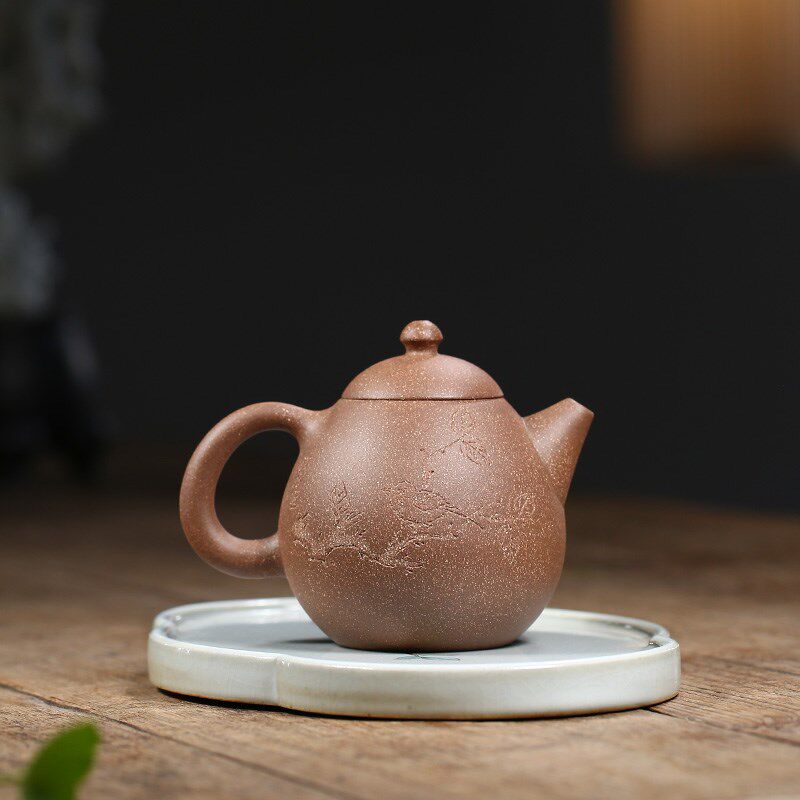 吟香茗名家宜兴紫砂壶泡茶壶王德明纯全手工茶具原矿鱼籽泥龙蛋壶