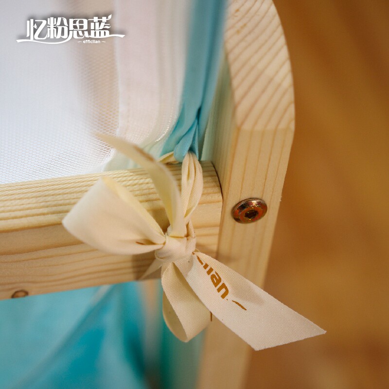 儿童床蚊帐蒙古包免安装可折叠木拼接床小学校婴儿宝宝蚊帐防摔80