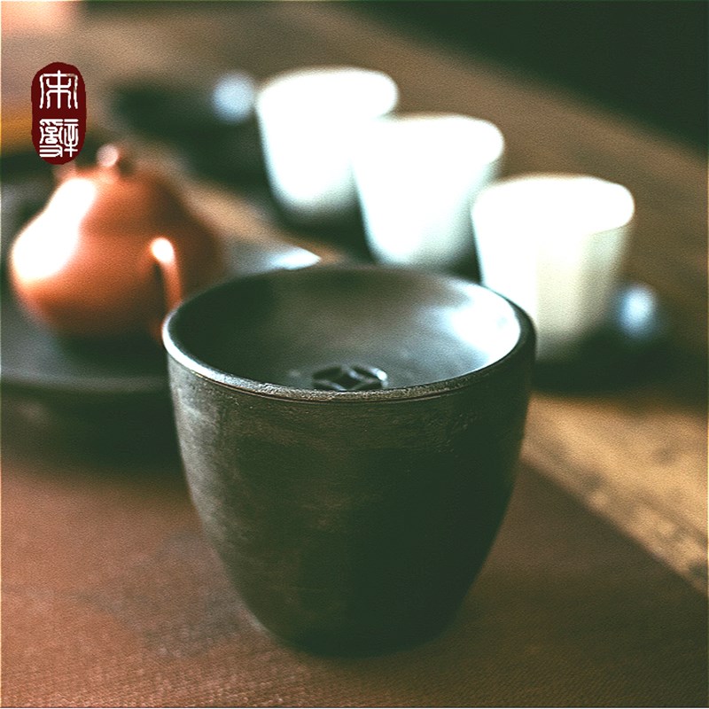 宋辞锡器 纯锡建水茶道水洗杯洗水盂 手工锡制茶渣斗壶承茶盘茶船