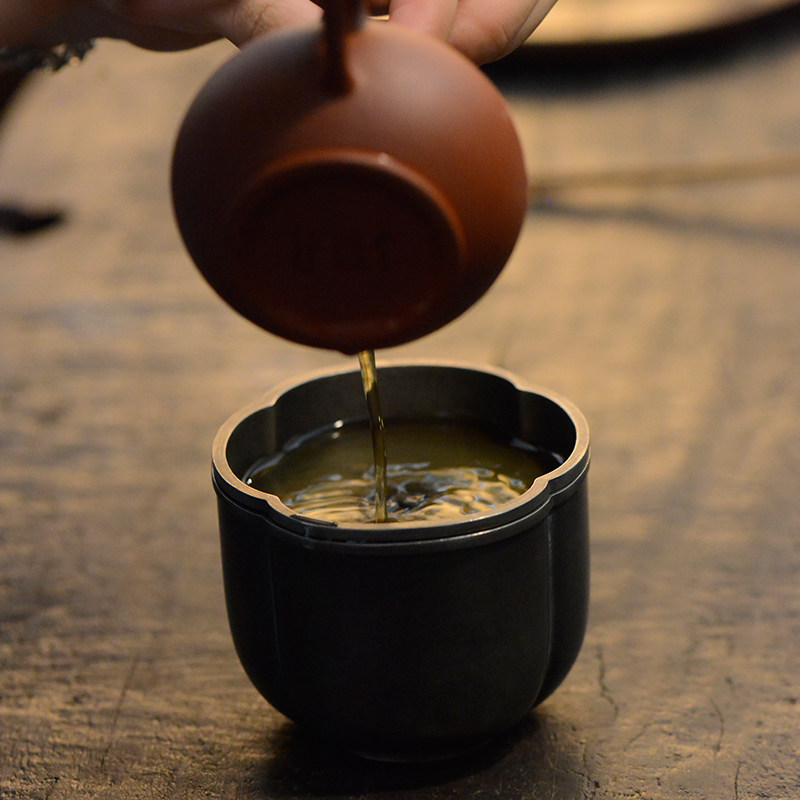 学古 海棠 清和 建水 茶洗 茶具 零配 锡制 水盂 茶海 茶艺配件