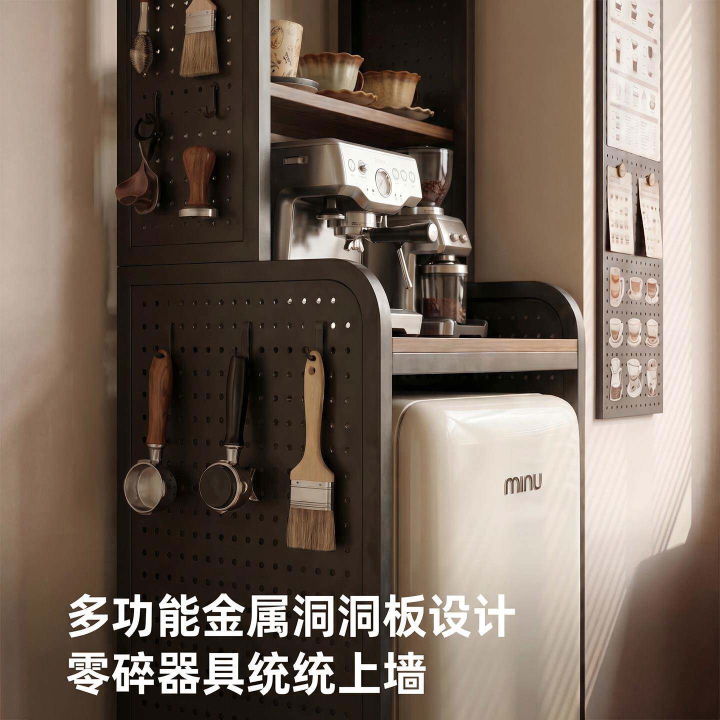冰置架地厨房物收纳架小冰柜消毒柜GOY多层落收纳层架小型家电箱