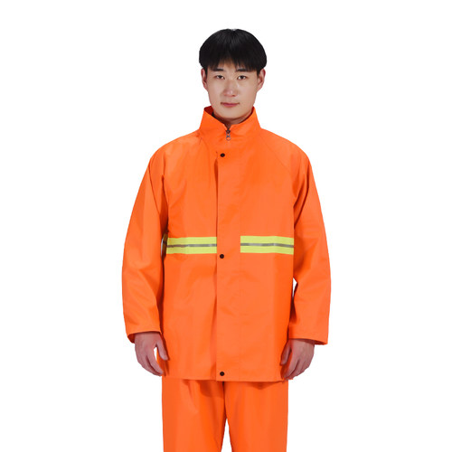 环卫清洁工人雨衣雨裤套装分体交通安全警示道路施工物业反光雨衣