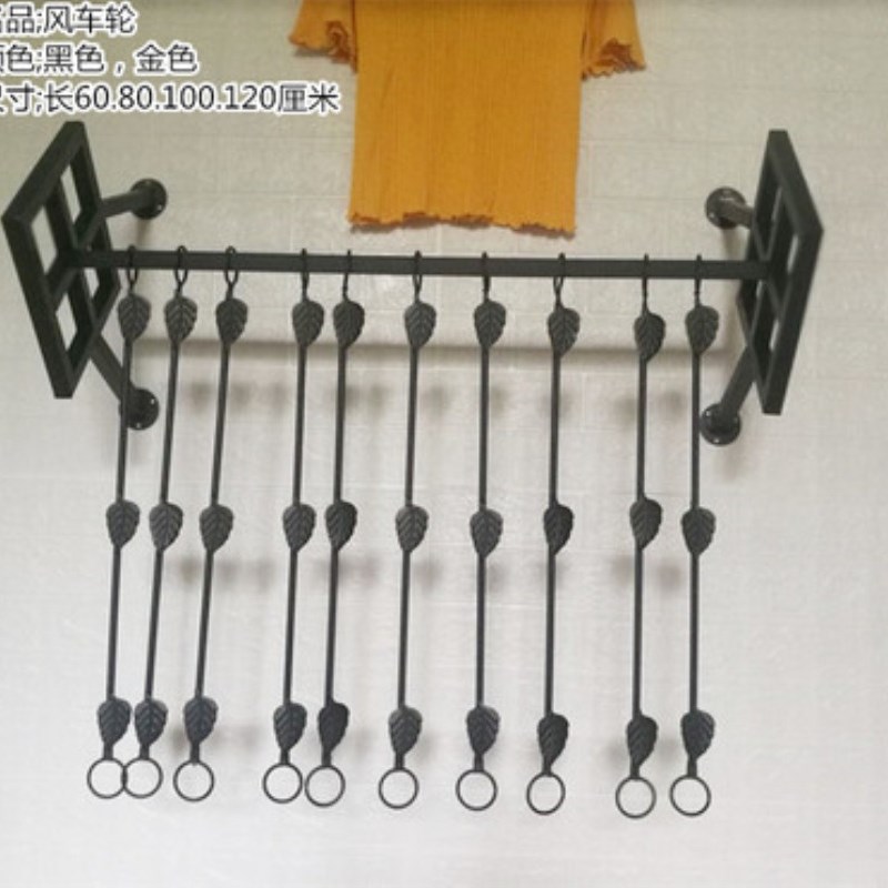 服装店衣服展示架个性服装架货架上墙 装饰壁挂式挂衣架女装店