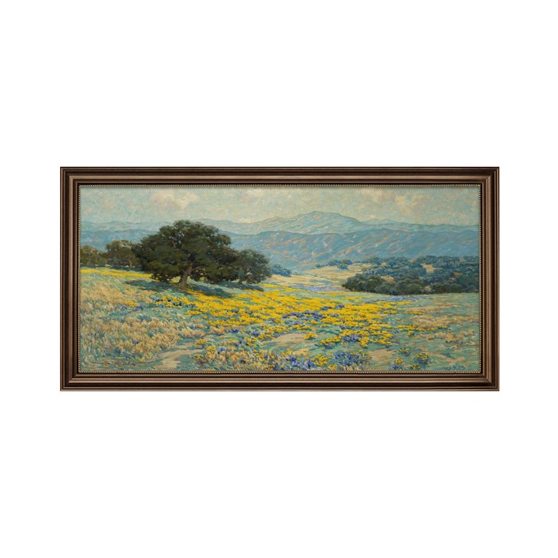 网红美式世界名画客厅风景装饰画复古壁画欧式沙发背景墙油画新款