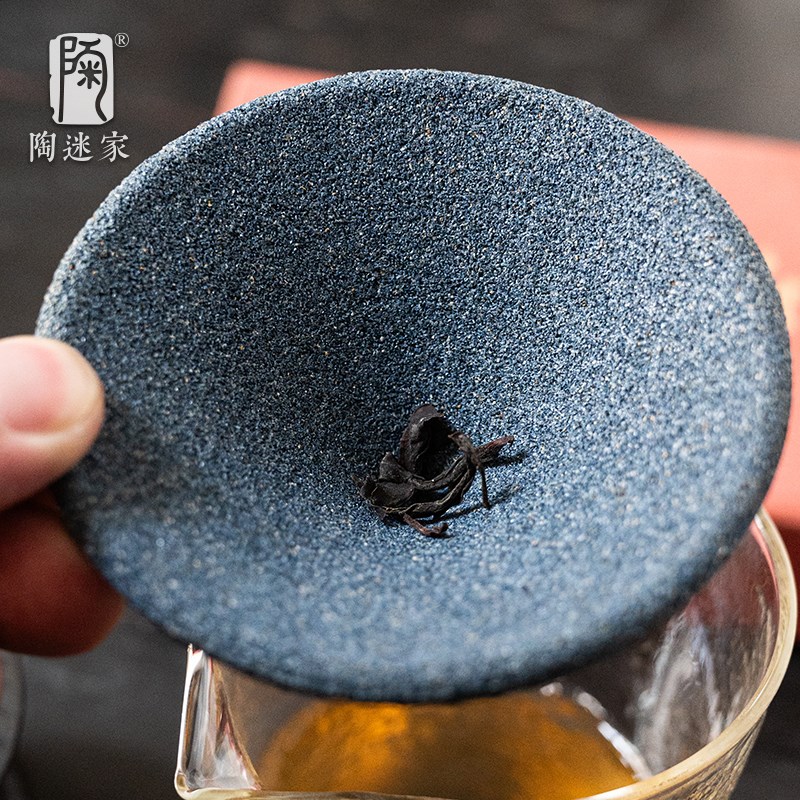 陶迷土楼纳米陶瓷茶漏粗陶无孔茶滤家用泡茶神器玻璃公道杯茶配件