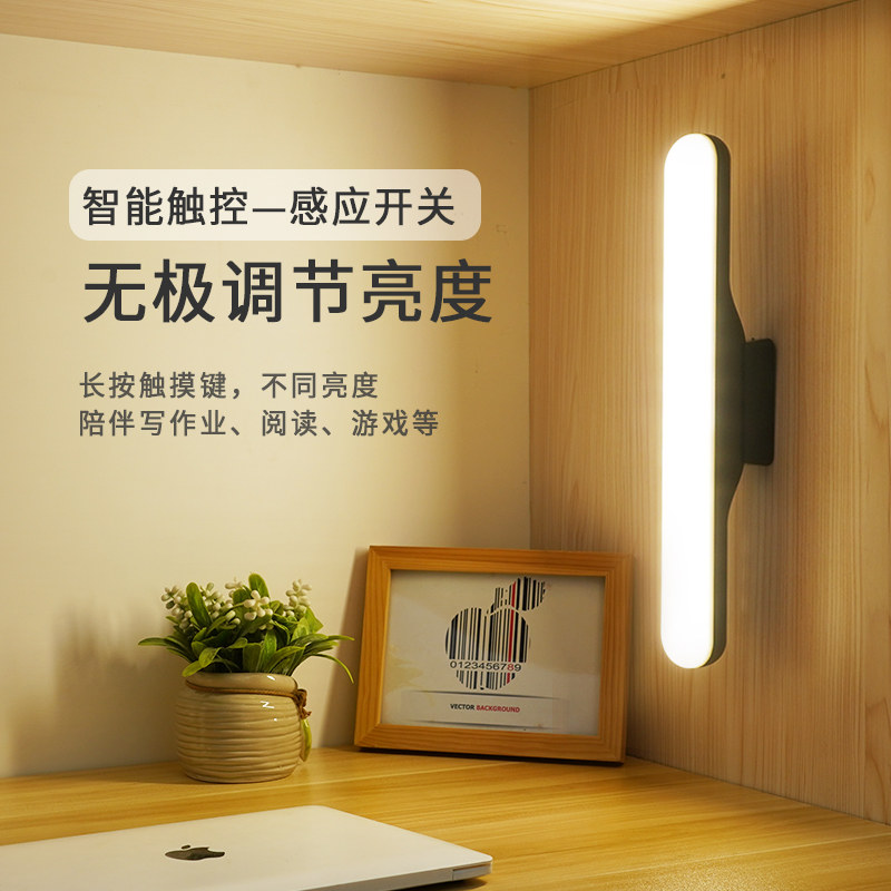 台灯学习专用护眼书桌充电插电两用酷毙阅读宿舍led台风卧室读书
