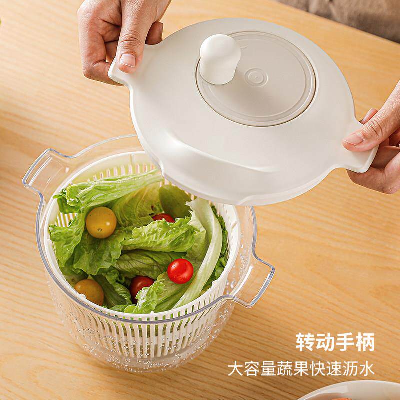 甩水q器0水26厨房沙机拉蔬菜脱器手摇脱水2洗菜甩菜沥水篮洗菜盆