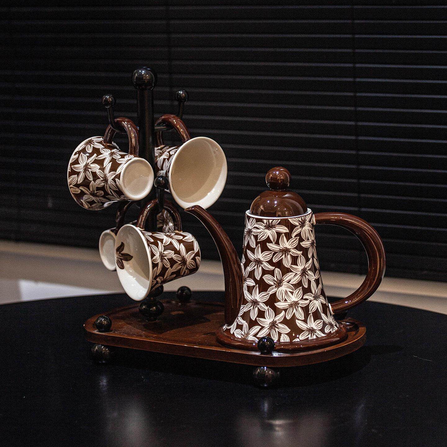 0717吴猪陶猪水水具套装家用中古乔茶具泡茶壶瓷下午茶杯冷水壶迁