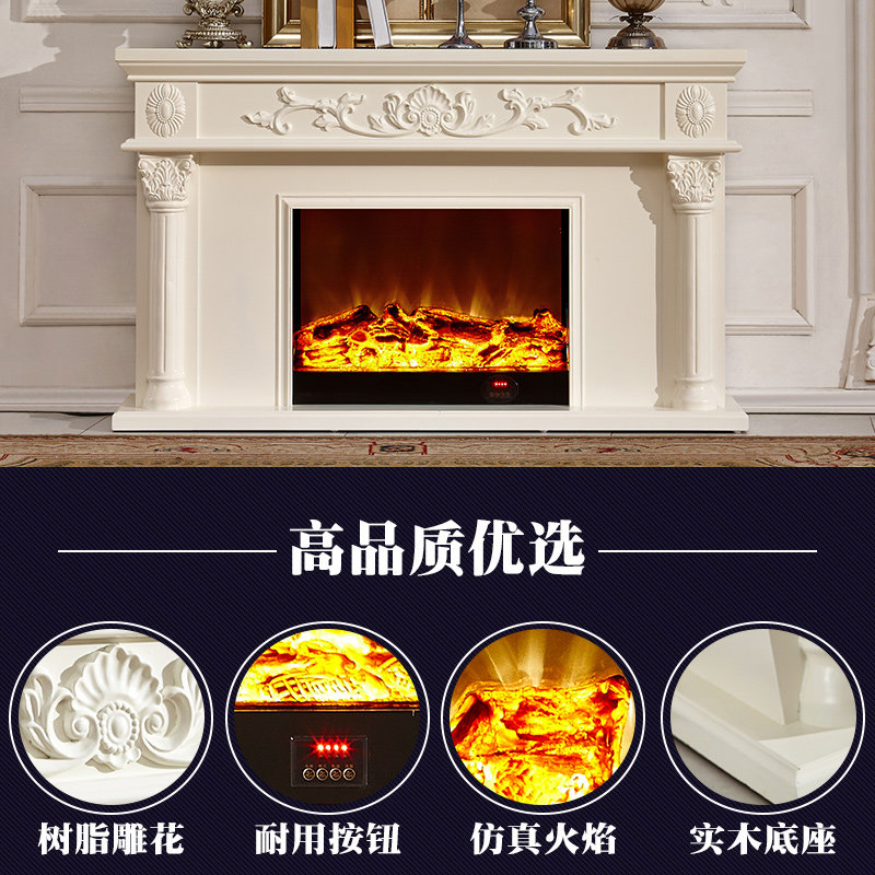 德利轩定制1.2/1.5/1.6米欧式壁炉架装饰柜取暖美式电壁炉电视柜
