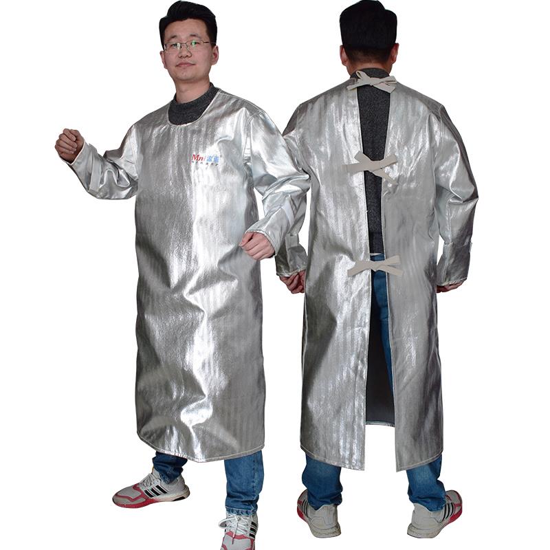 1000度防火隔热服铝箔反穿大衣围裙锡箔耐高温电解铝厂冶炼防护服