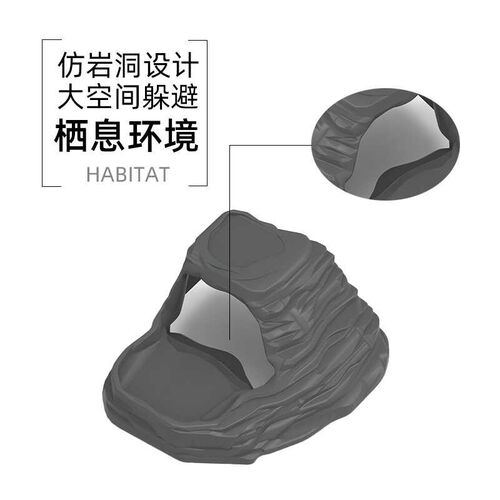 乌龟晒台爬台家用造景装饰躲避屋攀爬晒背台一体双层爬宠休息平台