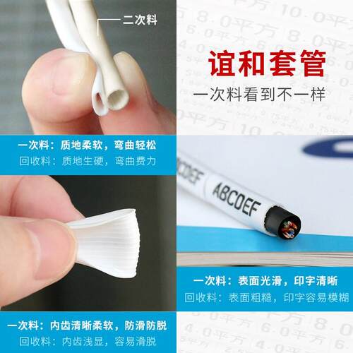 谊和号码管PVC套管内齿梅花线号管线号机电工电缆编号码管标签电