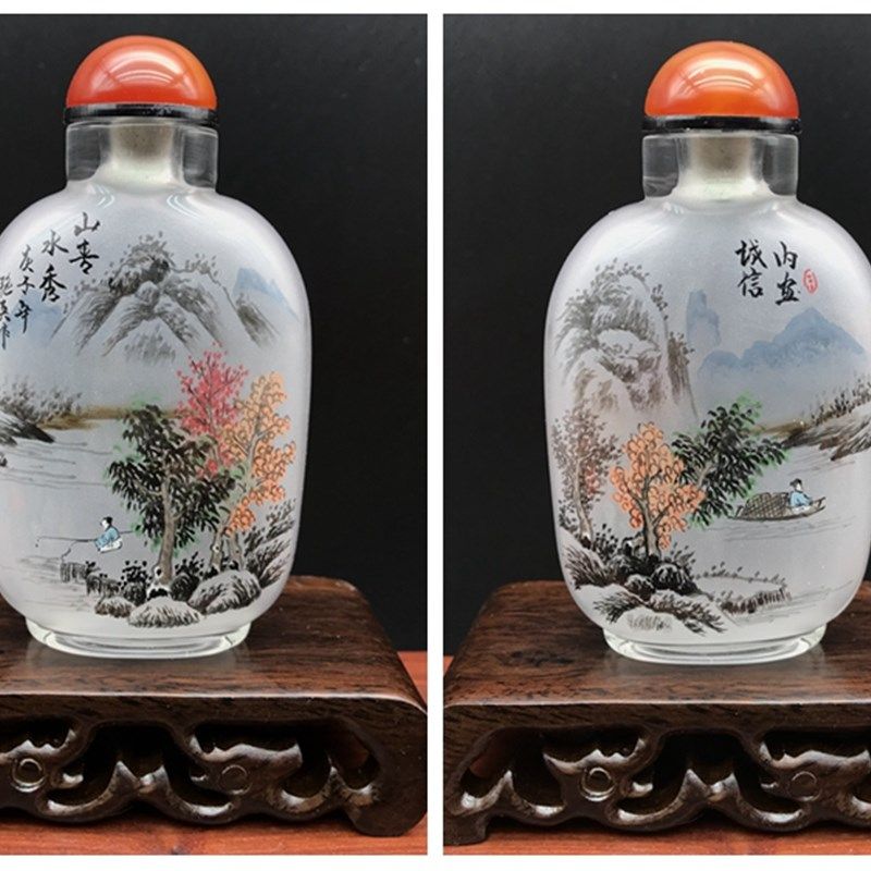 瓶内画 衡水特产内画鼻烟壶 纯手工绘制 外事商务中国特色工艺品