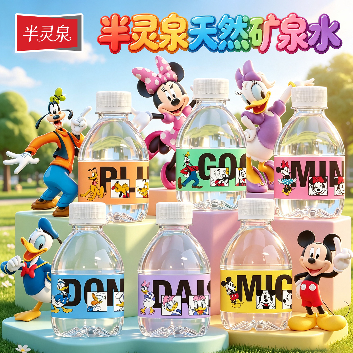 半灵泉238ml*6瓶迪士尼天饮用天然矿泉水/饮用